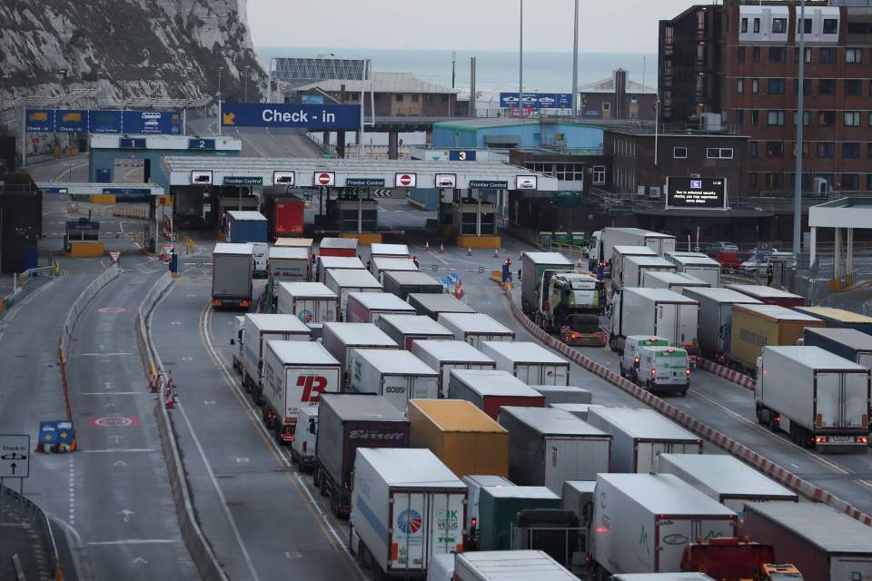  The EU hope that the threat of lorries backing up from Dover and clogging up the Kent countryside will be enough of a threat to strike a favourable deal