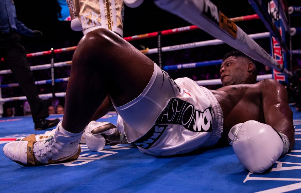  Ortiz was out cold after a Wilder punch