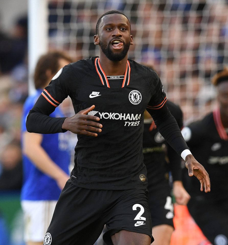  Antonio Rudiger scored both Chelsea goals in the second half away at Leicester