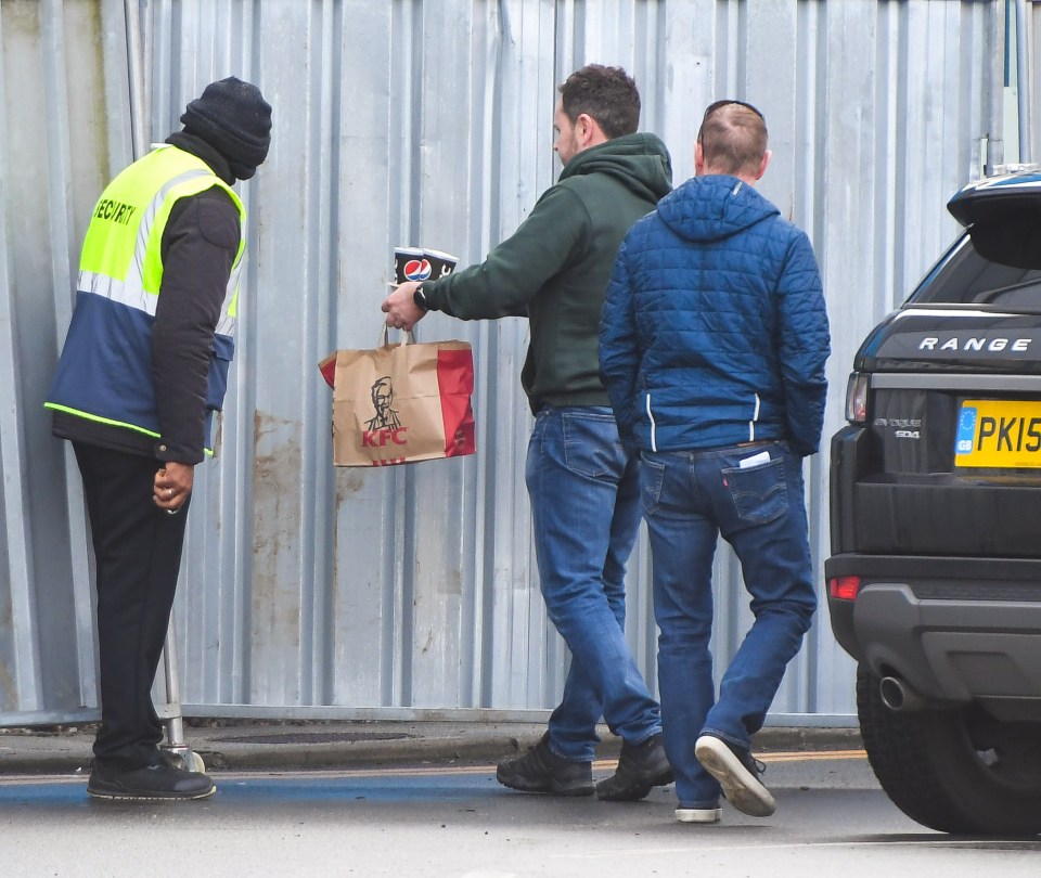  KFC takeaway being delivered to the accommodation block housing the quarantined Brits from coronavirus hit China