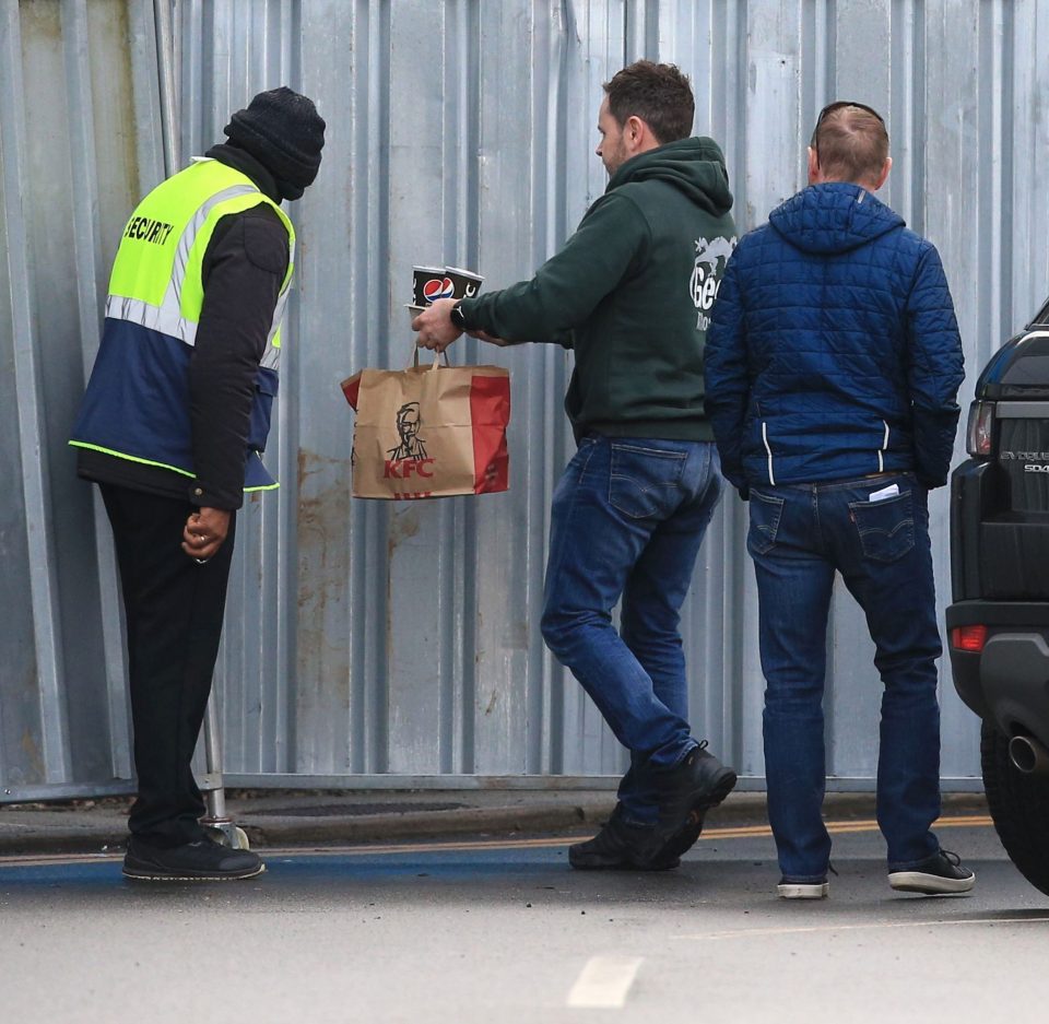  The KFC takeaway being delivered to the accommodation block housing the quarantined Brits