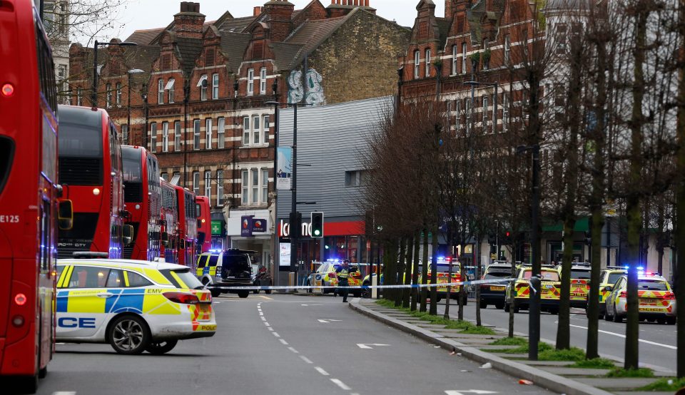  Two people were stabbed in the attack in Streatham, South London