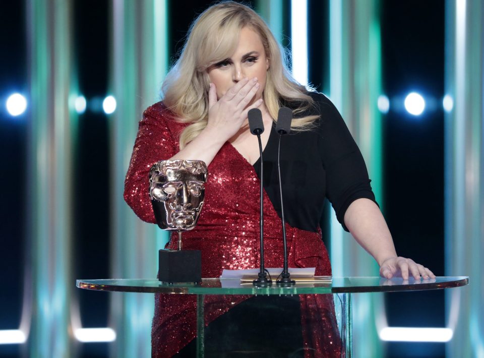  Rebel Wilson and other luvvies appeared at Sunday night’s Baftas, on BBC1