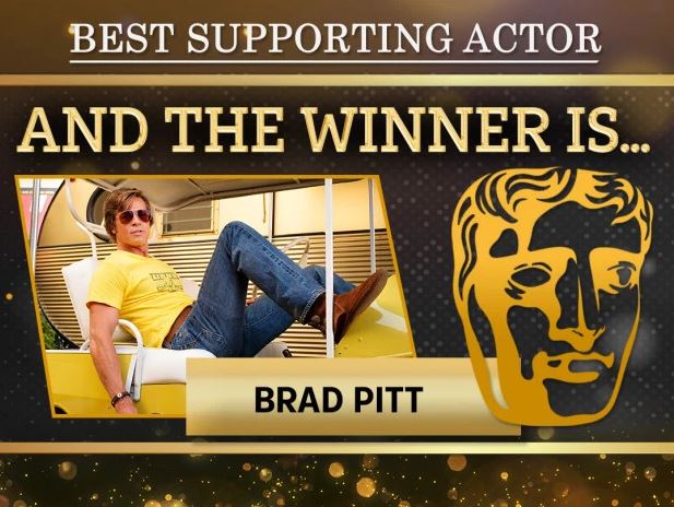  Brad was not at the ceremony to accept his Bafta for Best Supporting Actor