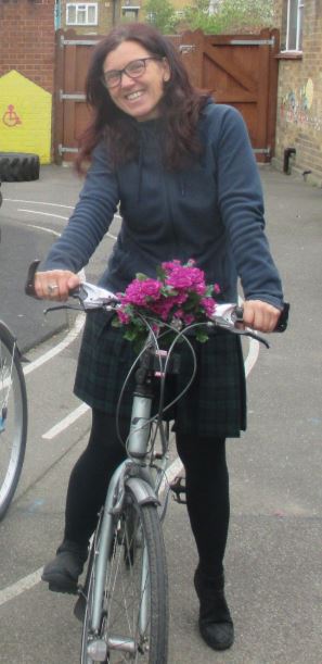 The primary school teacher was stabbed while she was cycling home on Sunday afternoon