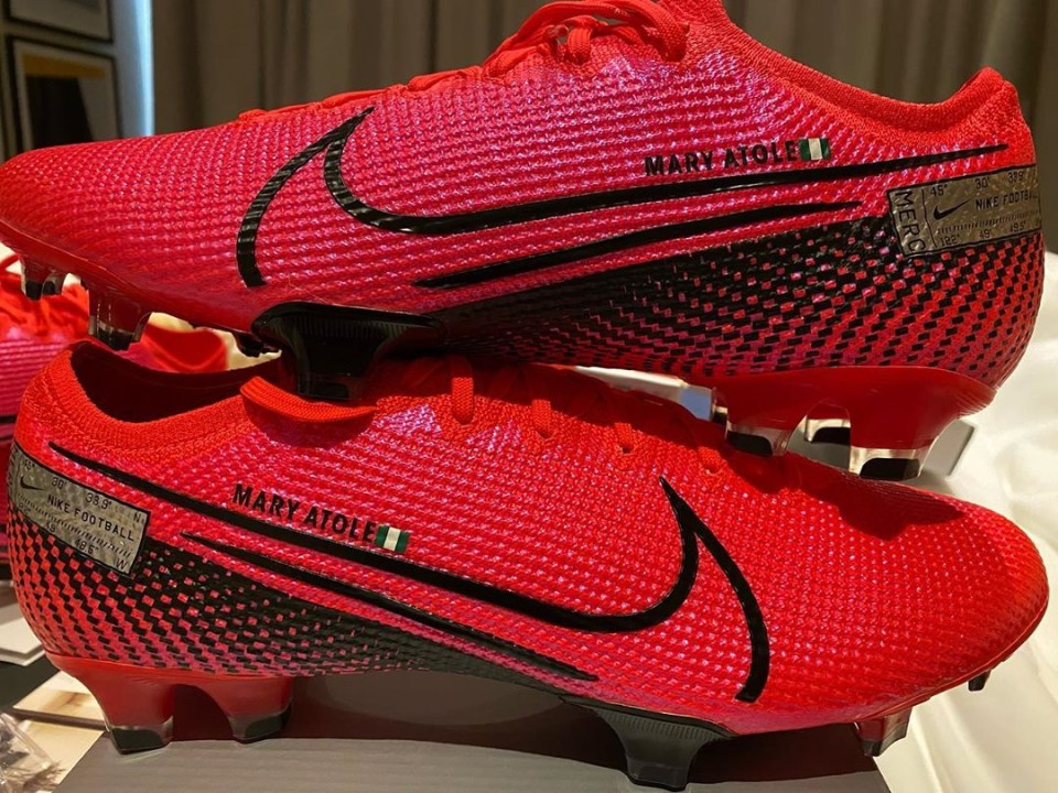  Loan signing Odion Ighalo will wear these boots inscribed with Mary's name and will dedicate each goal he scores to her