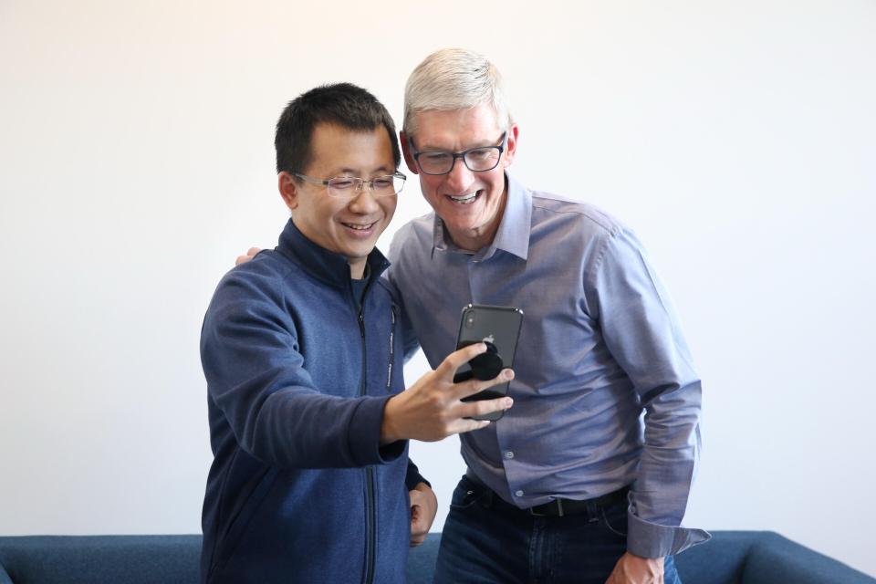  With Apple CEO Tim Cook