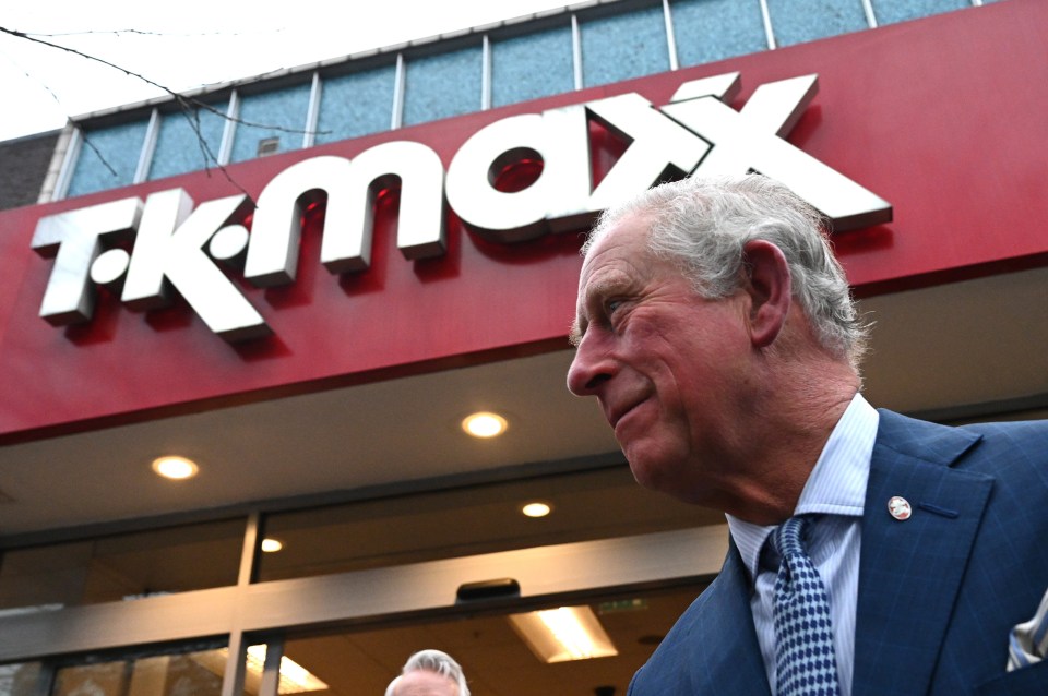 Prince Charles said he was amazed at how “luxurious” clothing and homeware store TK Maxx was during his first visit