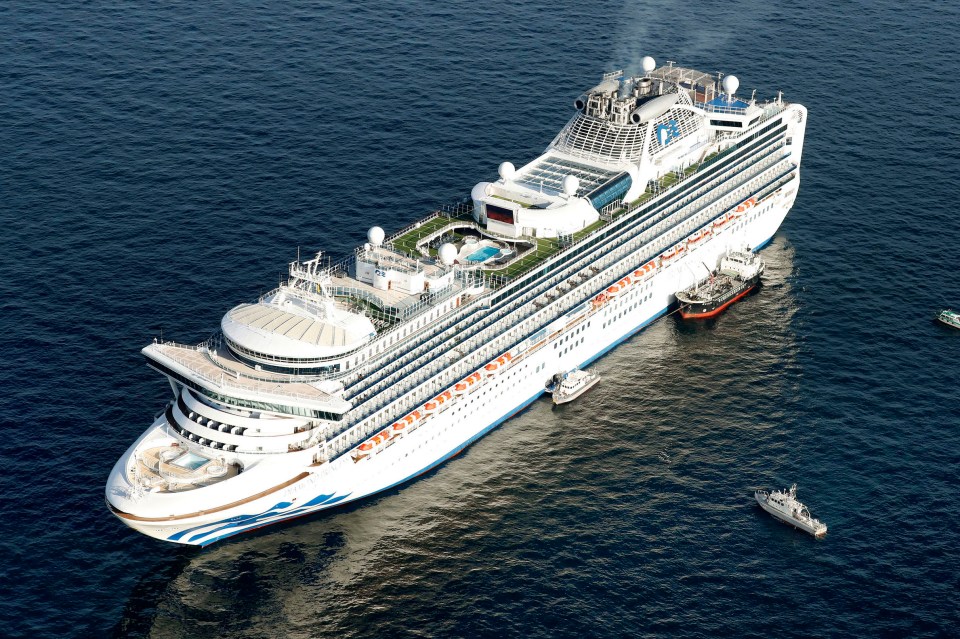  The ship, which is docked in the port of Yokohama, has thousands of passengers