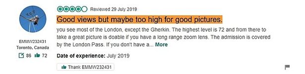 Some people complained London’s tallest building was “too high” in bizarre TripAdvisor reviews