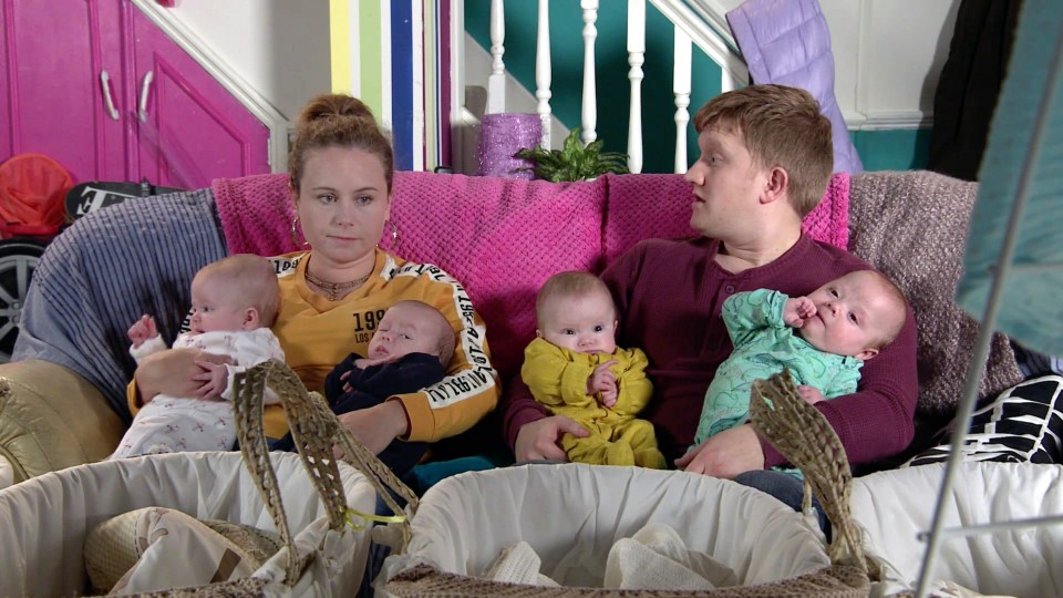  Gemma and Chesney named the quads after the medical staff who helped deliver them in Corrie