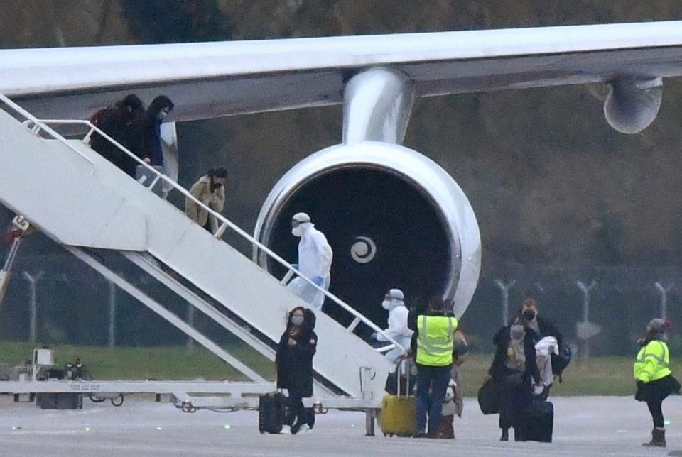  More than 200 people were on the flight from Wuhan