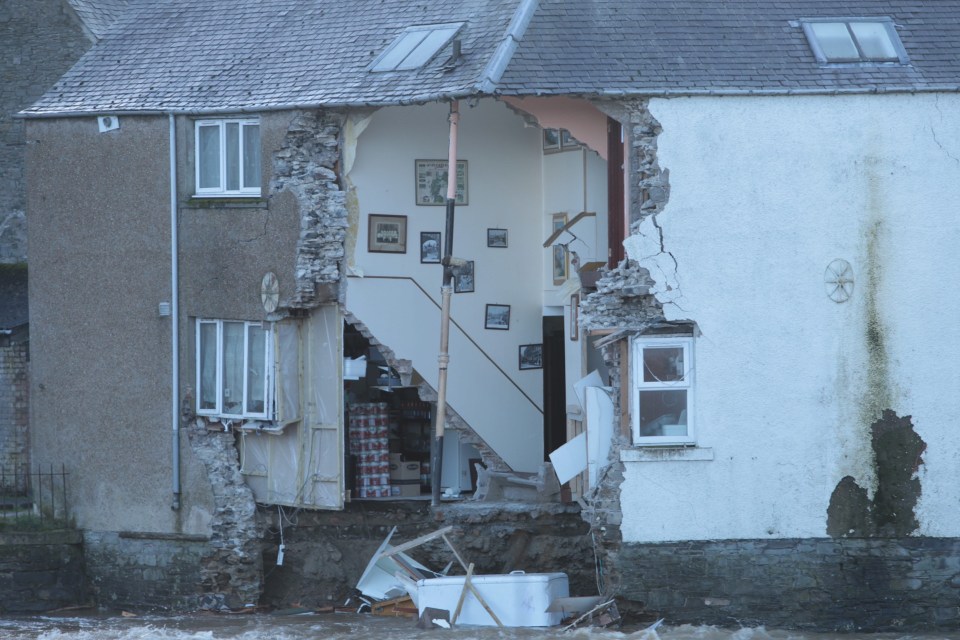  The guest house in Hawick, Scotland was destroyed during Storm Ciara