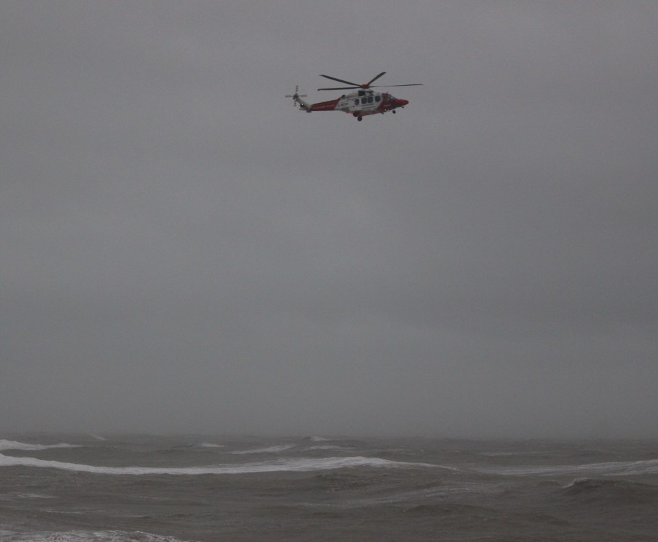 A Coastguard Helicopter was deployed to help with the rescue