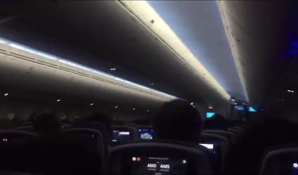  Video shows the panic on board Air Europe flight UX1093