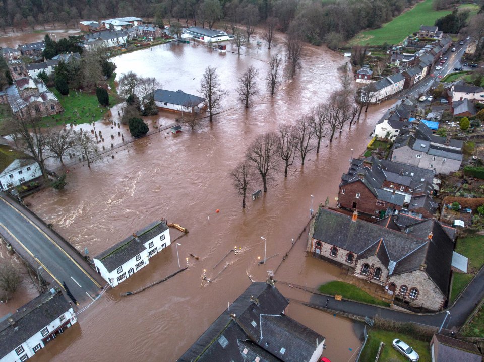  Appleby, Cumbria, was flooded as Storm Ciara dumped a month's rain in a few hours