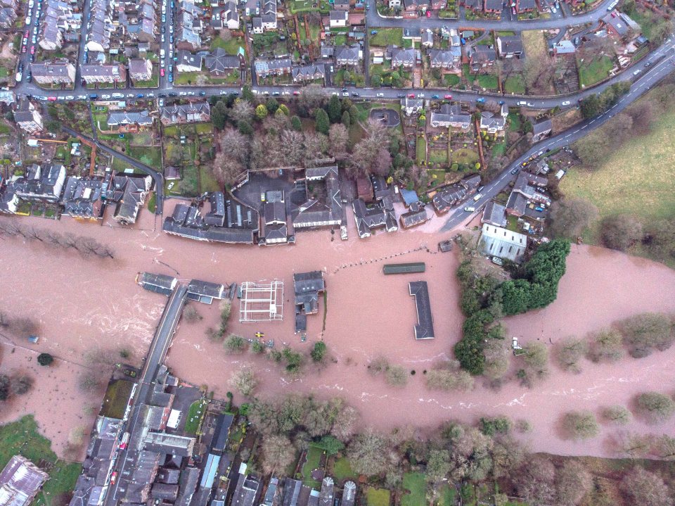  Appleby in Cumbria has been engulfed by raging floodwaters