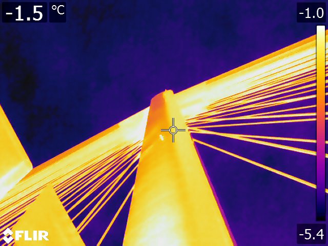  Thermal imaging is being used to assess the buildup of ice