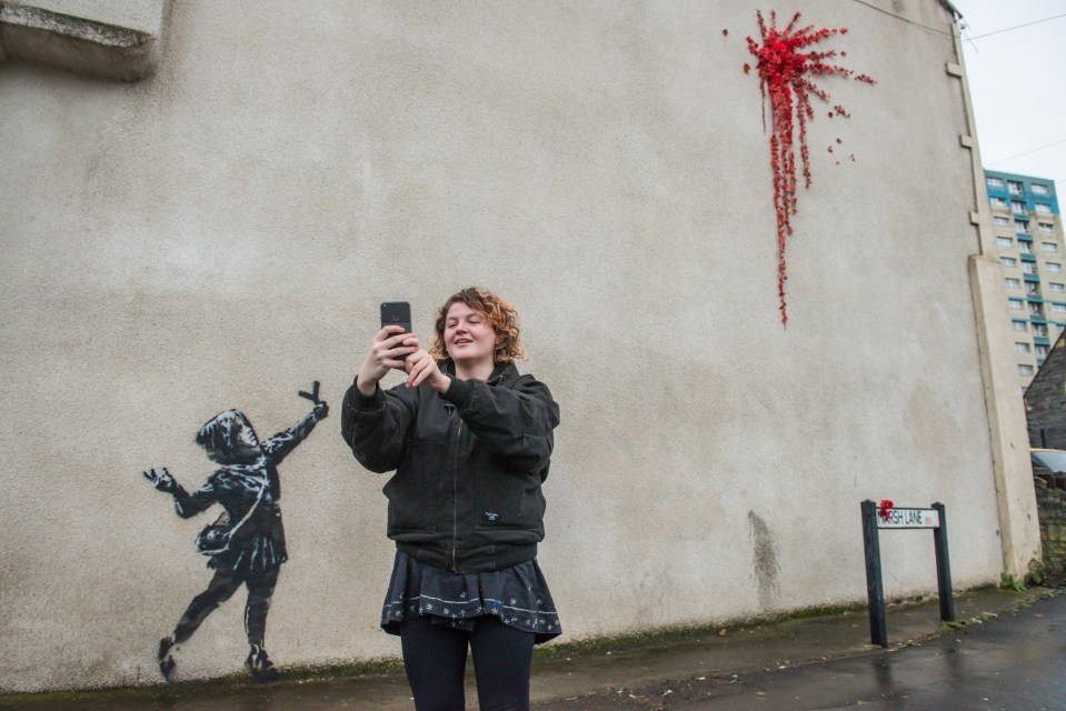  Locals on Marsh Lane in Barton Hill spotted the new piece and instantly flocked to take pictures