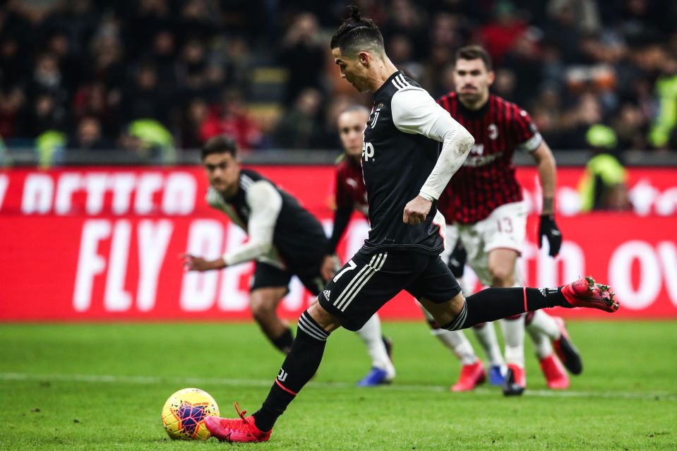  Cristiano Ronaldo scored a late penalty as Juventus snatched a draw in the first leg of the Coppa Italia semi-final