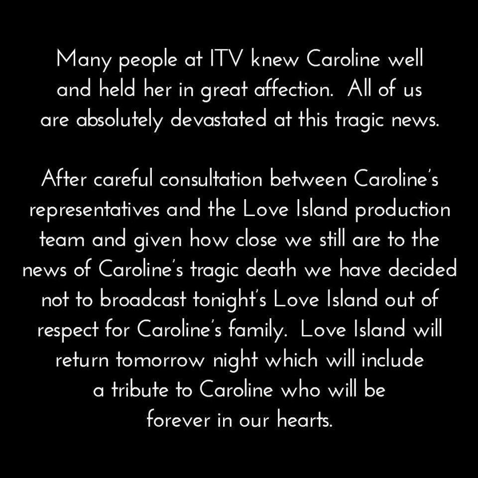 Love Island issued an emotional statement about the fate of the show