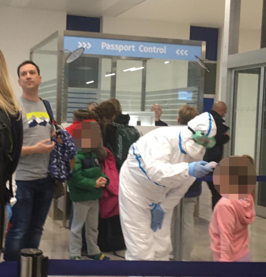  Brits are tested as they arrive at an Italian airport