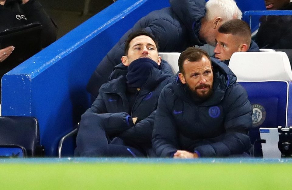  Frank Lampard watched in despair as Chelsea had two goals ruled out by VAR