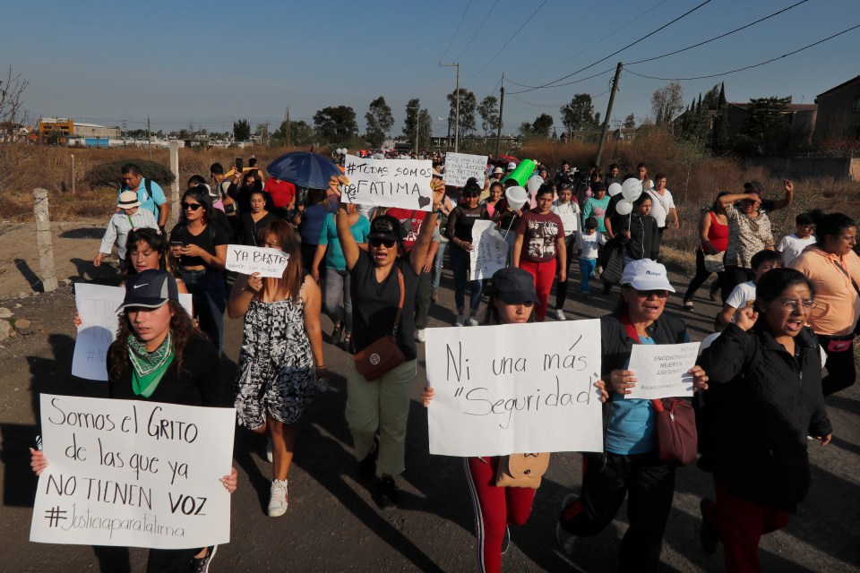  Demonstrators march to protest the rising femicide rate in Mexico