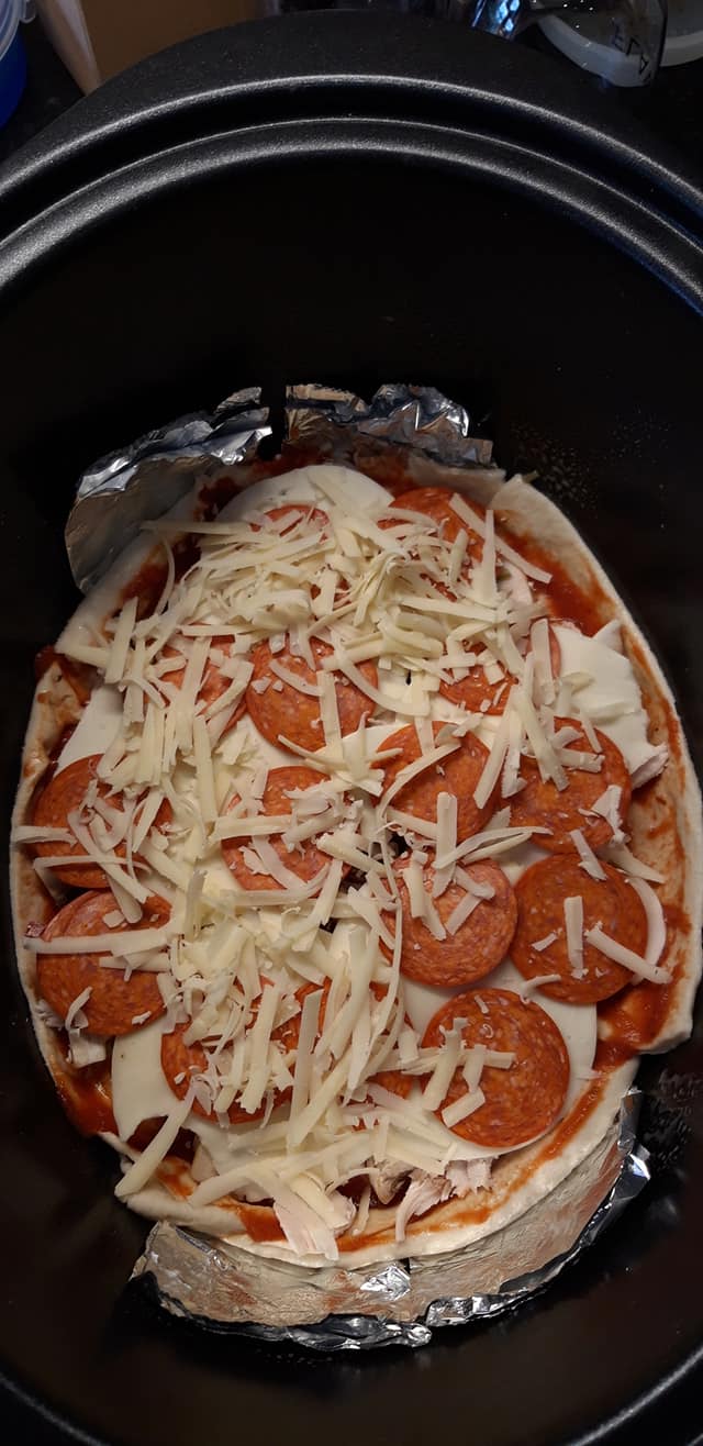 A mum has revealed how to make a pizza in a slow cooker