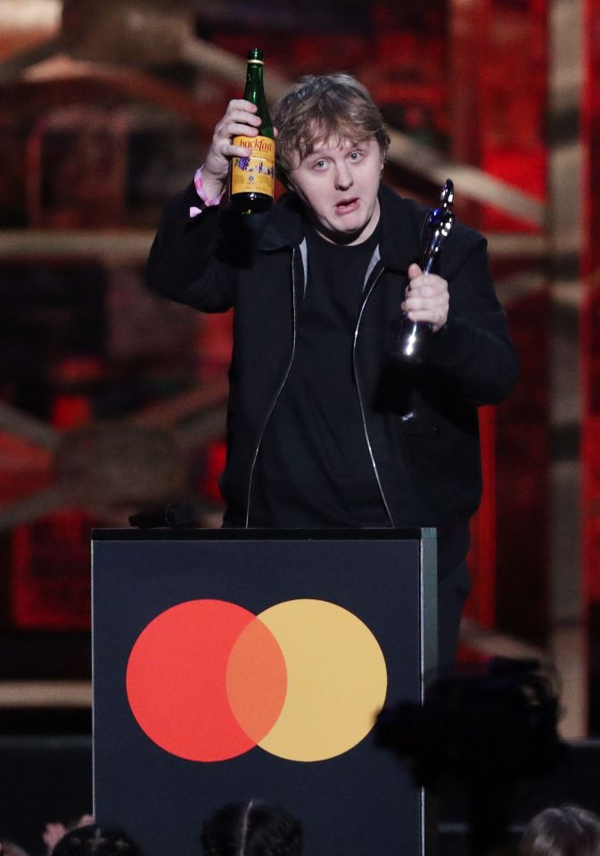  Lewis Capaldi took a bottle of Buckfast on stage after vowing to get 'p****d as a fart' at the Brit Awards