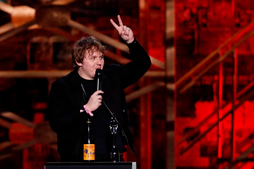  Lewis Capaldi necked the bottle of beer as he collected the Best New Artist award