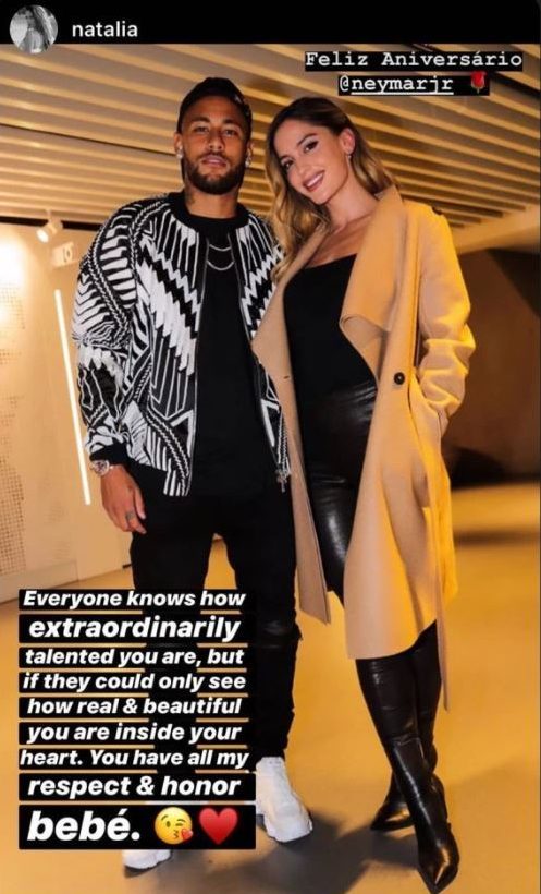  Natalia Barulich wished Neymar a happy birthday on social media