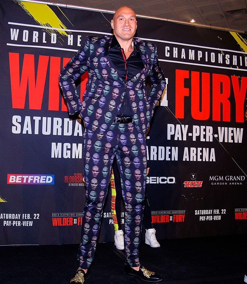  Tyson Fury arrived to the MGM Grand wearing a bespoke mental health-inspired suit that gained worldwide attention