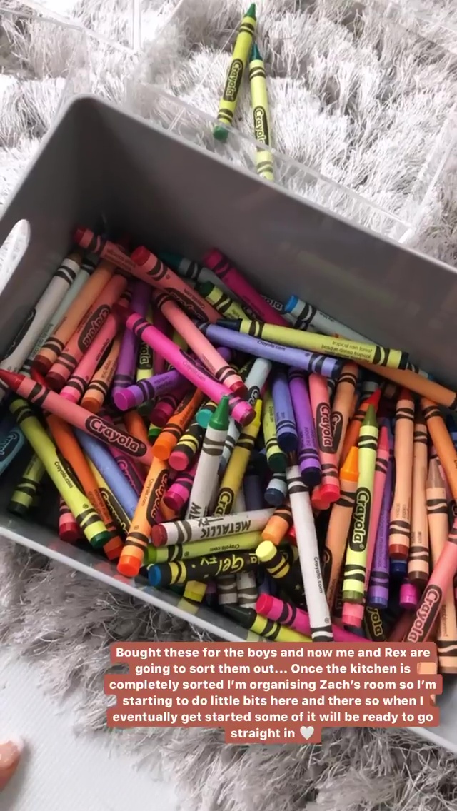 The TV host explained how she bought her three boys crayons for Christmas but wanted to sort them out