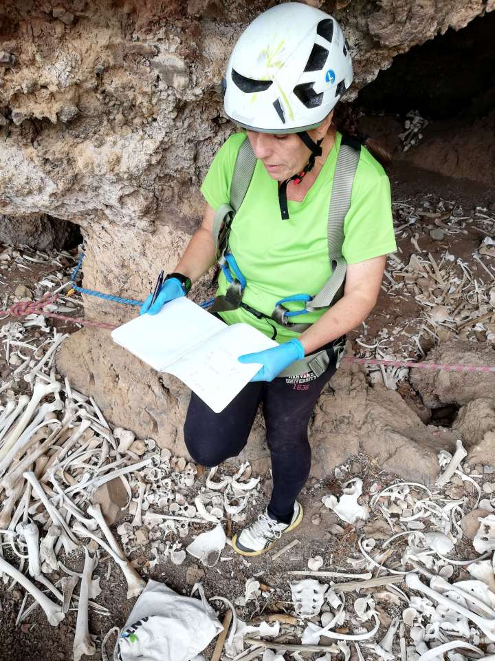  Archaeologists had a hard time climbing down to the cave