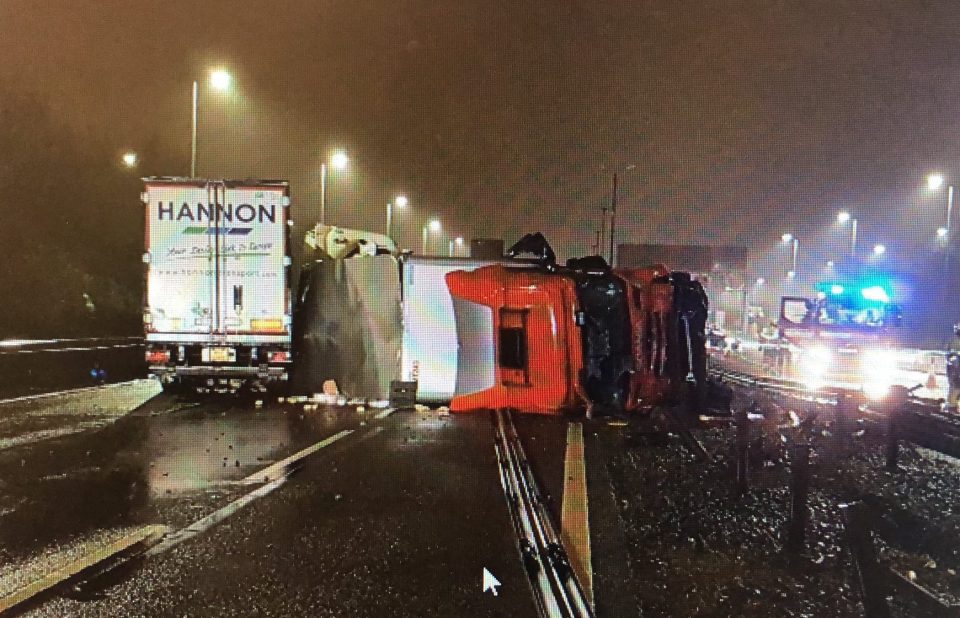  Highways England said closures are expected to last until the afternoon while recovery of debris takes place