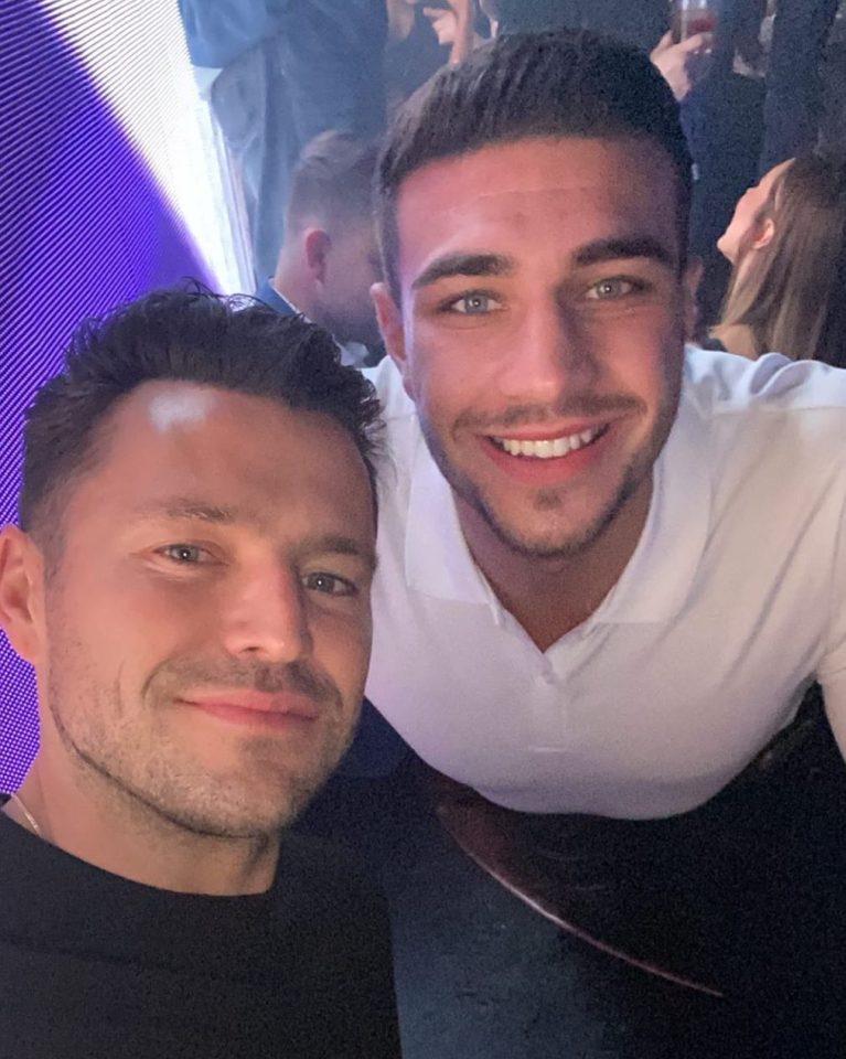  Fury's brother and Love Island star Tommy celebrated with Mark Wright