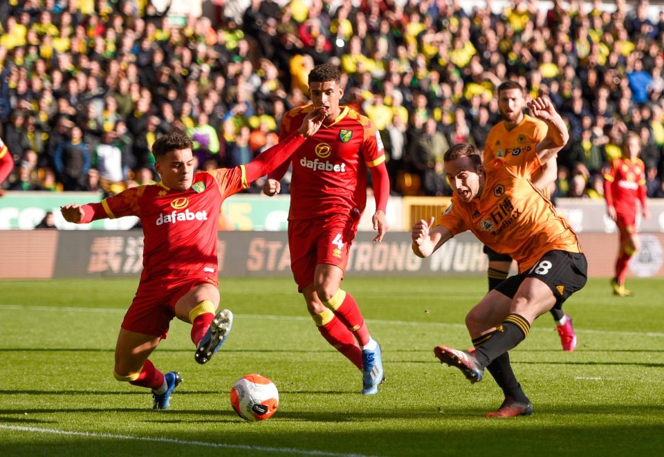  Jota opens the lead for Wolves against Norwich