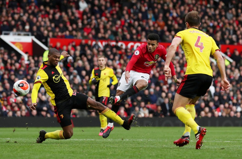  Mason Greenwood rifled home United's third at Old Trafford