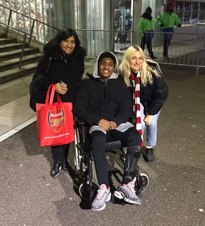  Jake with his mum Bal and Rays of Sunshine volunteer Tash Burnett