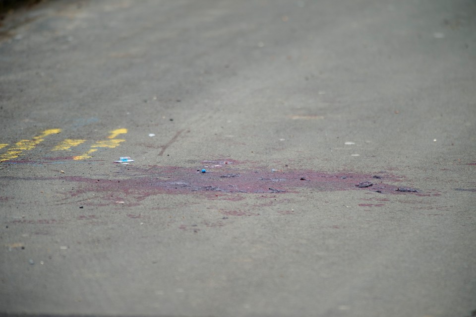  Officers found blood on the road on Wednesday morning