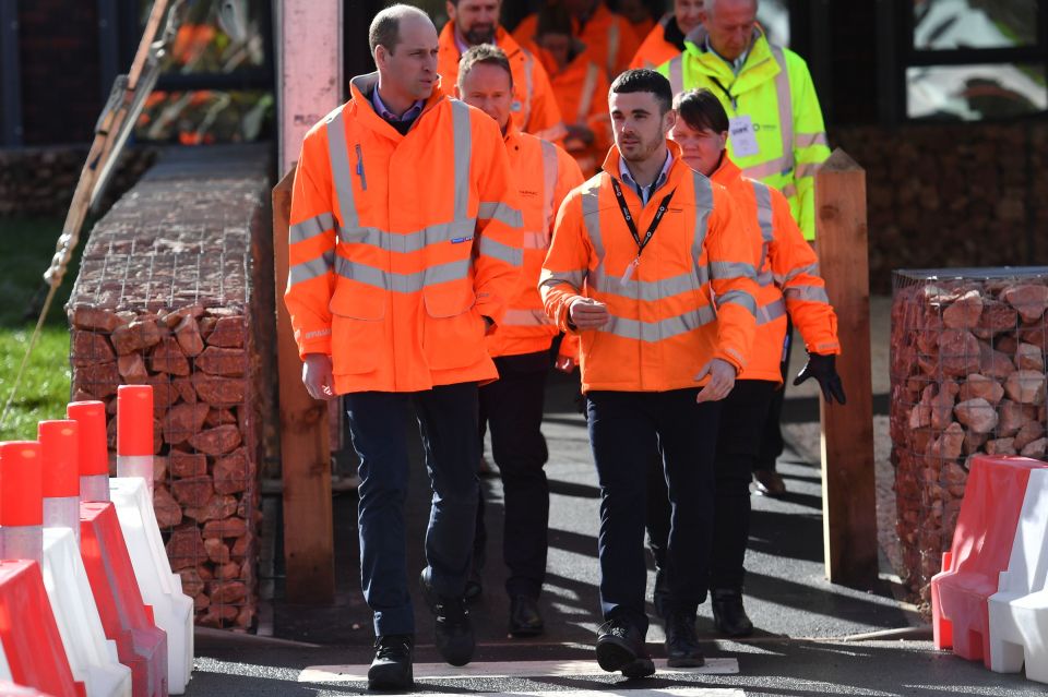  Duke of Cambridge during a visit to the Tarmac National Skills and Safety Park in Nottinghamshire