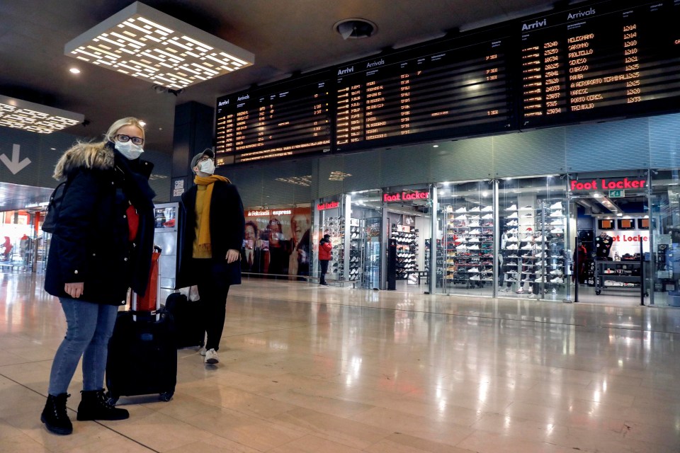  The city's main railway station was virtually cleared of commuters and tourists