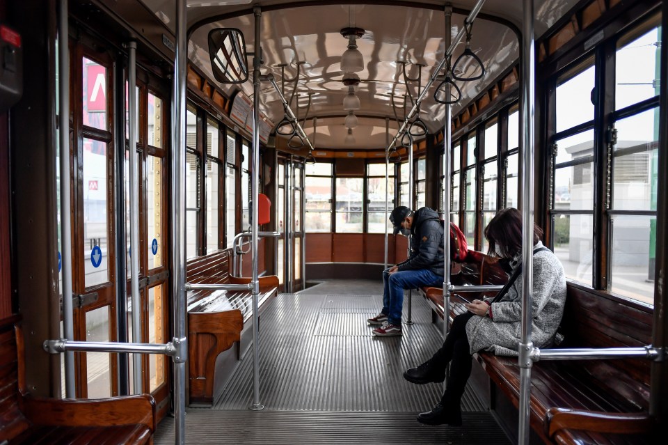  Trains and trams were also eerily vacant throughout the day