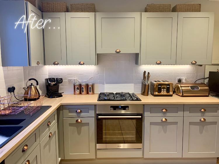  Lisa Wood completely revamped her cupboards and worktops