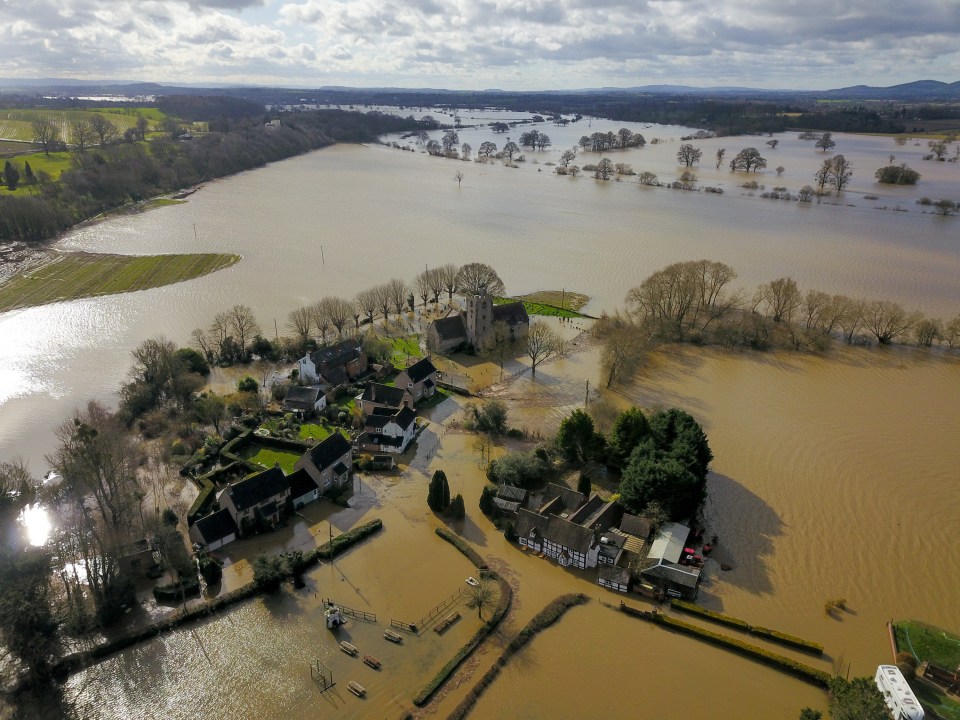  The River Severn burst its banks sparking flood chaos across the area