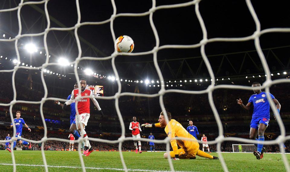  Alexandre Lacazette nets for Arsenal but saw the opener ruled out for offside