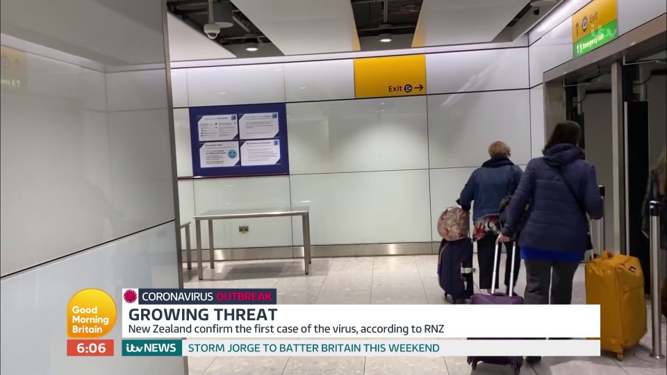  The Good Morning Britain correspondent had been reporting on the deadly virus, which has killed 17 people in Italy