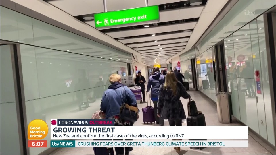  A GMB reporter filmed himself walking through Heathrow Airport without any checks for coronavirus