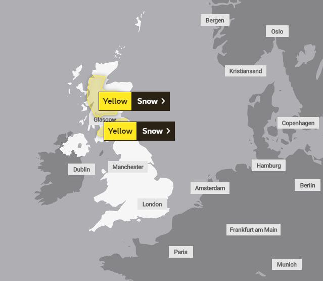  Snow will linger until Monday across Scotland